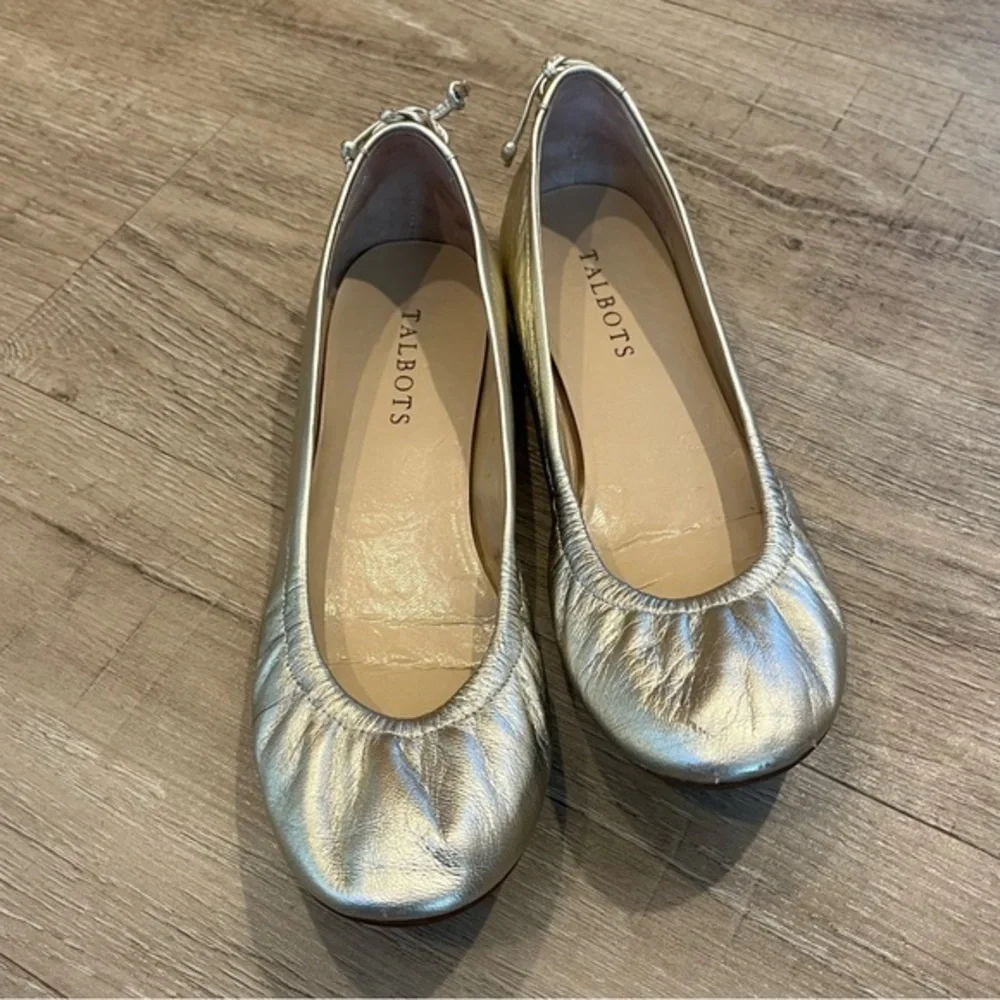 Talbots Women's Gold Ballet Flats 6.5